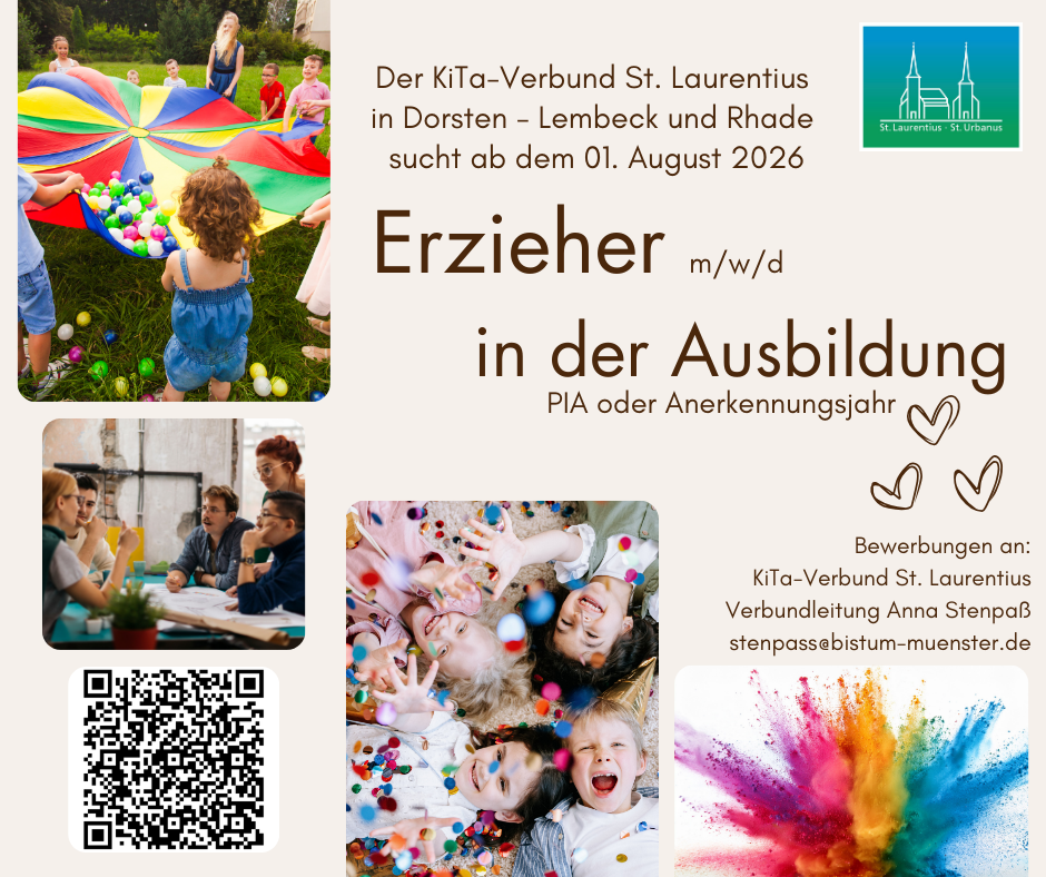 Erzieher in in Ausbildung gesucht KiTa Jahr 2026 2027